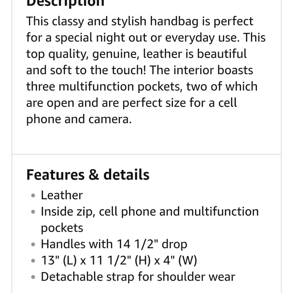 Coach brooke leather handbag - Picture 2 of 2
